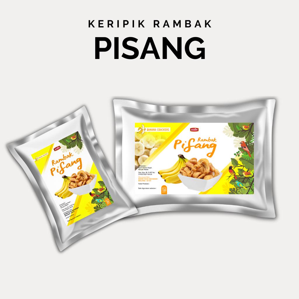 

Keripik Buah Pisang Khas Malang Kripik Rambak Pisang Manis 100 dan 50 gr Barin