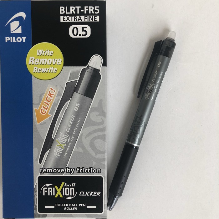 

[Promo] pulpen bisa dihapus PILOT Frixion BLRT FR5 black blue 0 5mm Hitam Diskon
