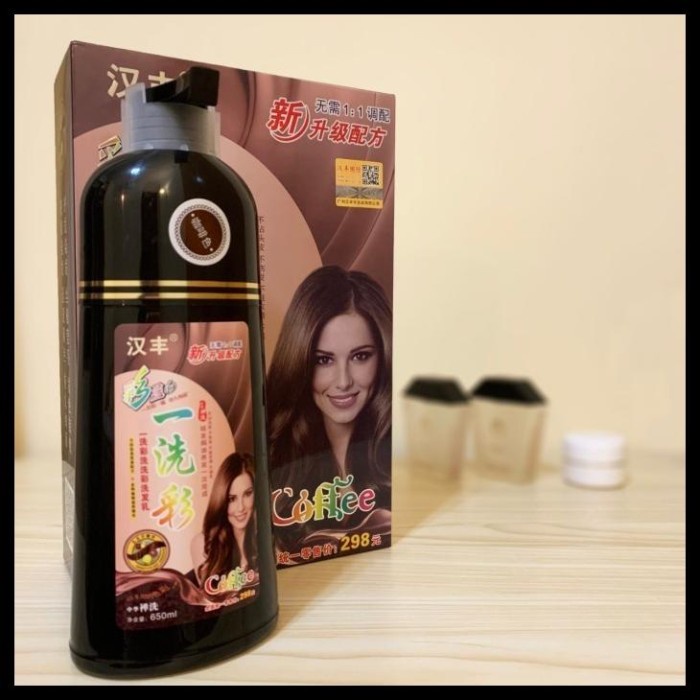 semir rambut sin hair / shampoo pewarna rambut herbal natural instan -