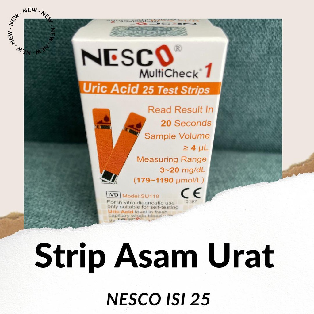 Strip NESCO Uric Acid / Strip NESCO asam Urat isi 25