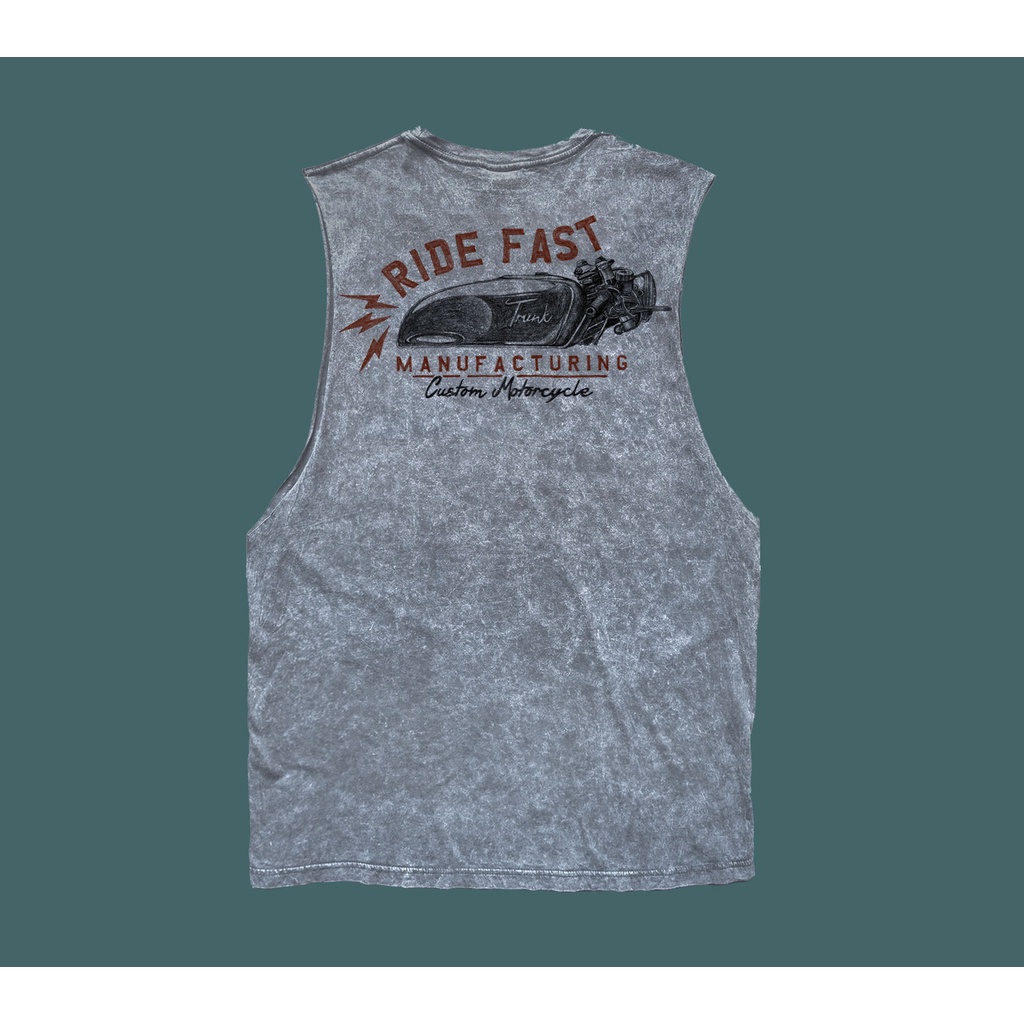 TRUNK TANK STANKER GREY KAOS WASH STONEWASH BAJU KAOS KAOS TANKTOP MUSCLE TEE DOPLANG SINGLET