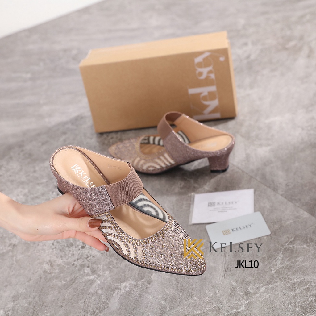 Sandal Heels Hak Tahu 5cm Wanita Kelsey JKL10