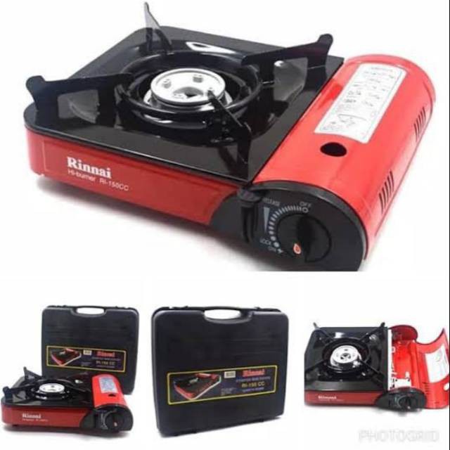 KOMPOR GAS RINNAI RI-150CC portable 1 tungku grill bakar daging kompor camping kemah