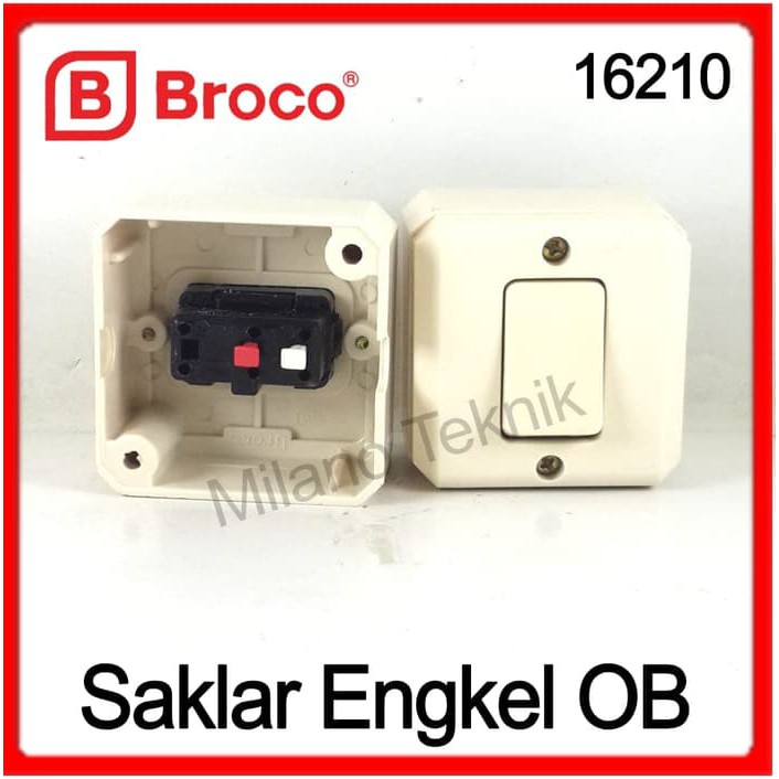 Saklar Engkel OB/ Outbow BROCO 16210 New Gee Single Switch