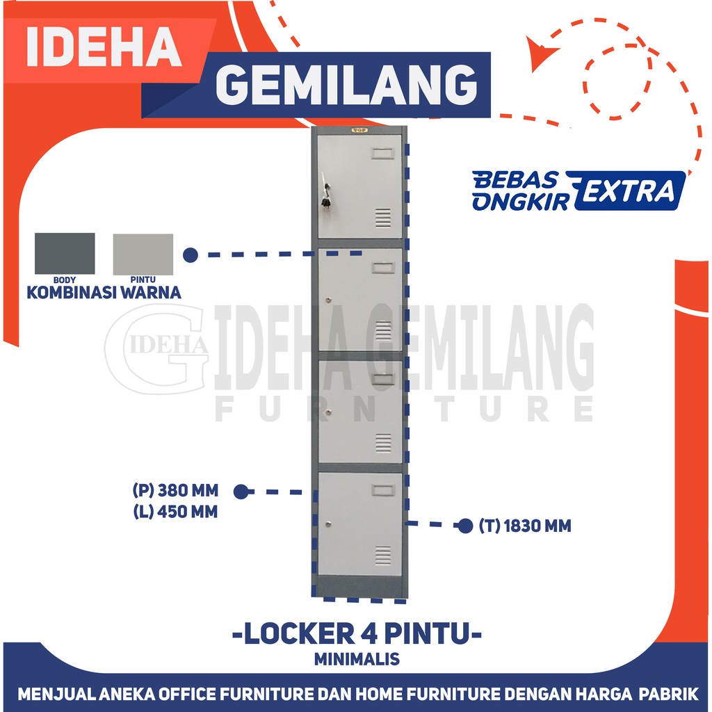 Locker 4 pintu