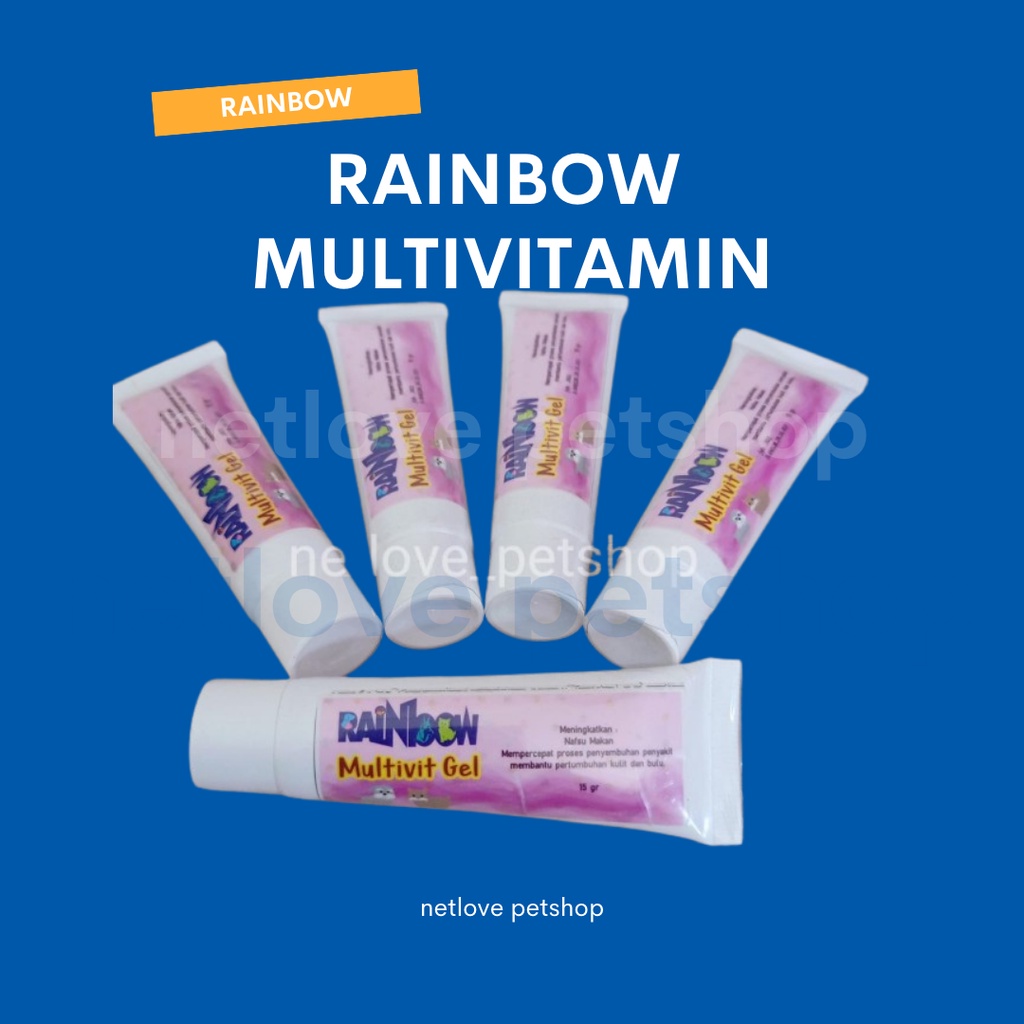 Vitamin Kucing Rainbow Multivitamin Gel Kucing