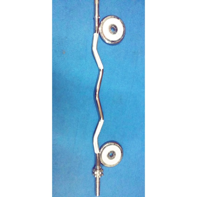 STICK CURL DUMBEL STIK BARBEL EZ LENGKUNG DUMBELL GYM