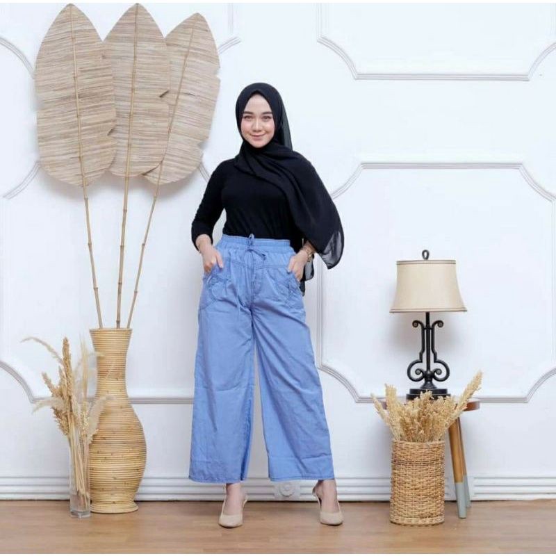 celana kulot jeans levis wanita murah meriah//Ori 2 Warna Celana Panjang Kulot Jeans Wanita