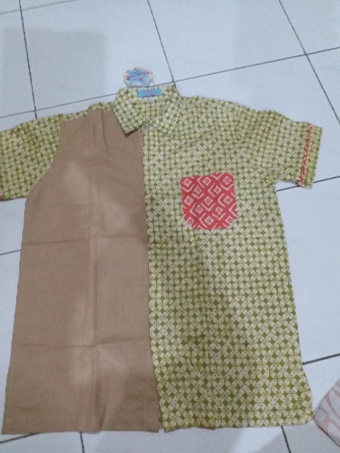 Crayon Kids Batik - Kemeja Batik Anak Kaftan Cr-117