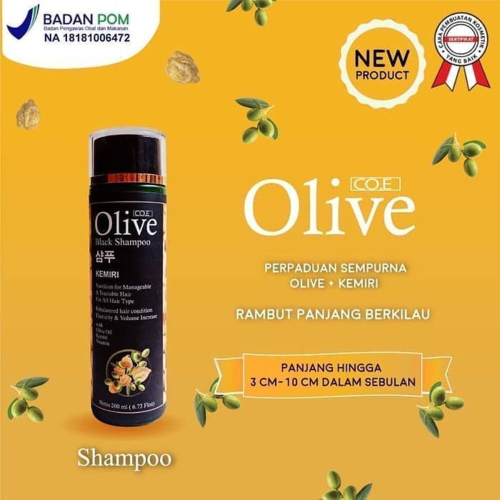 [ORI] SYB OLIVE SHAMPO Co.E Kemiri AMPUH Memperbaiki Rambut Rontok dan Lepek 100% ASLI  l BPOM