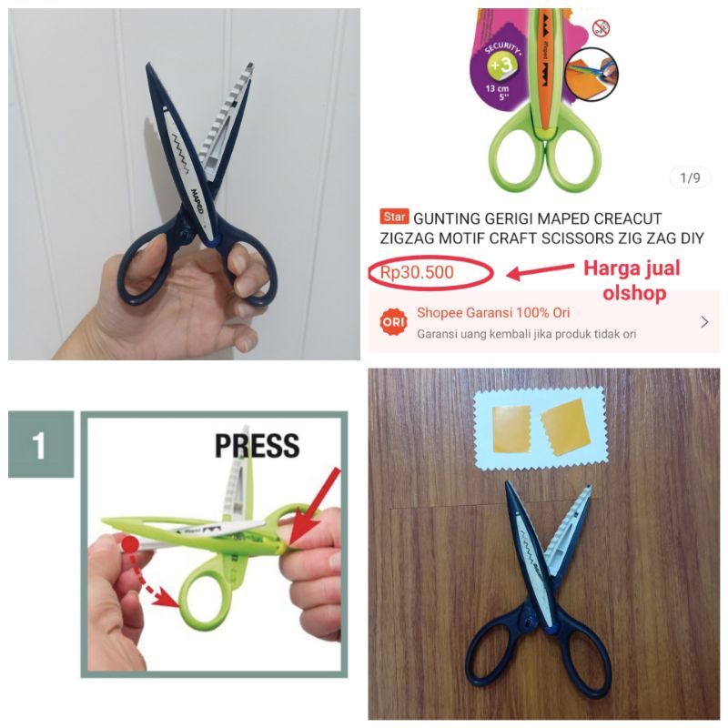 

Gunting Gerigi Maped Cteacut ZigZag Scissors ZING Zag DIY Alat Kerajinan Tangan Aman Untuk Anak