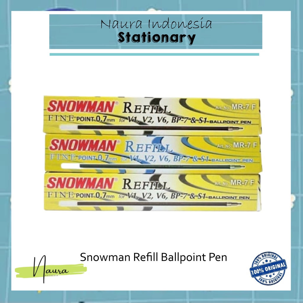 

REFILL TINTA SNOWMAN | ISI TINTA SNOWMAN SNOWMAN V-1 /V-2/V-3/V-6/BP-7/S1