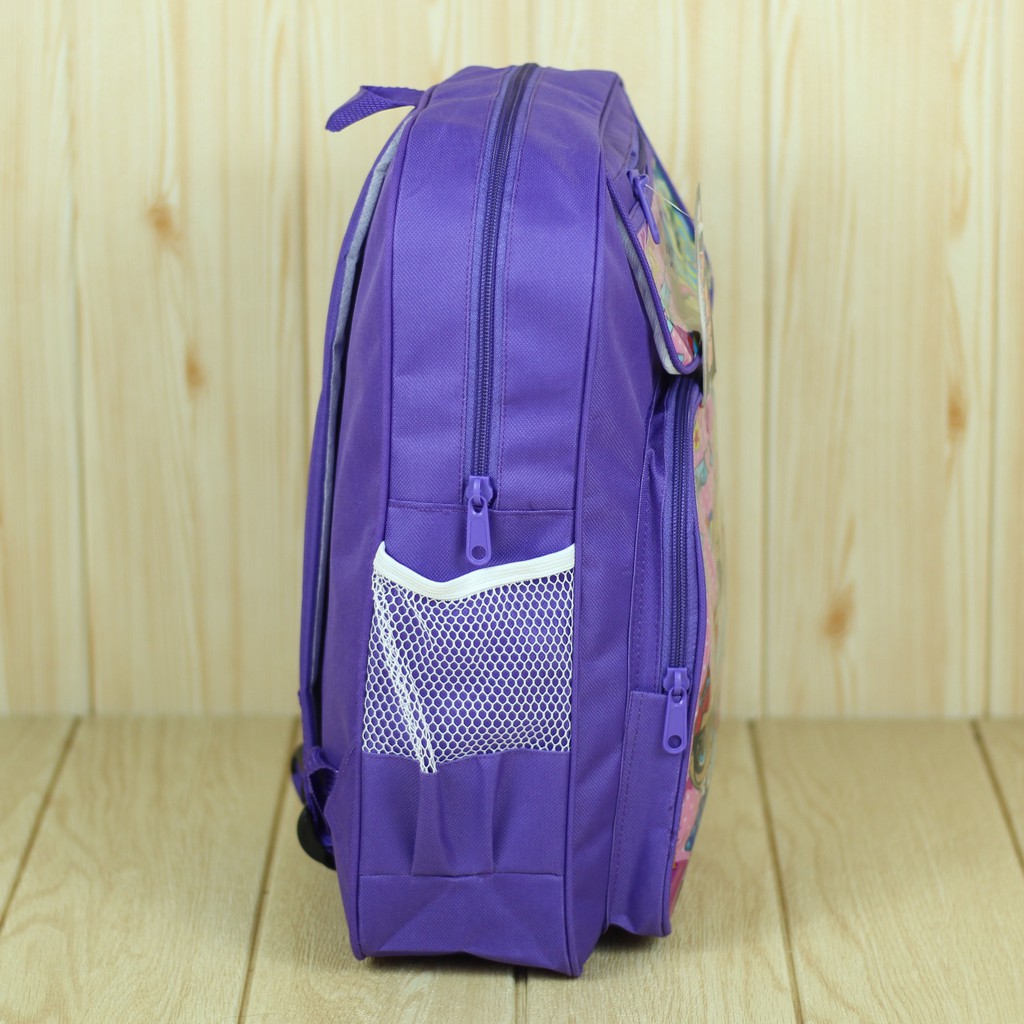 Back Pack Sekolah Anak Cewek Model Keplek Lol Ungu Tas Ransel Karakter Trendy Fashion Kids Girl Lucu