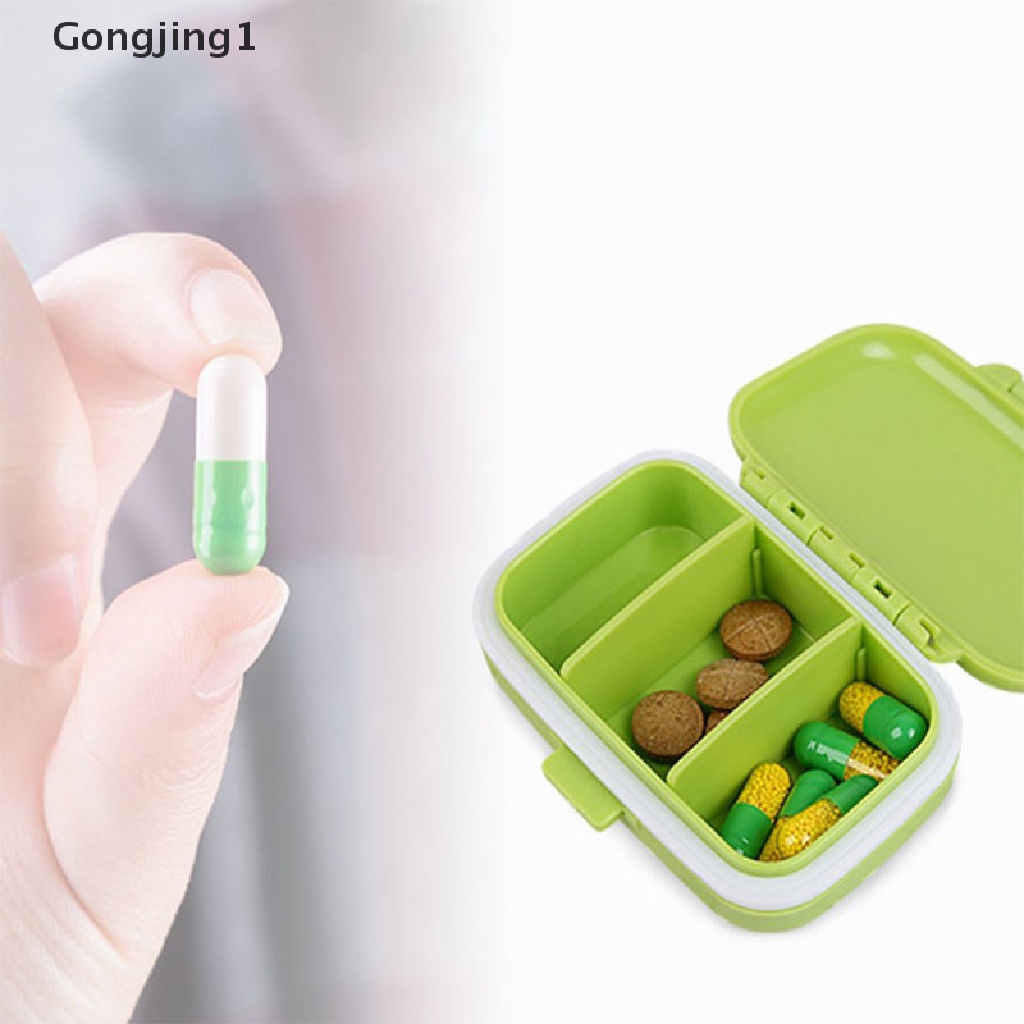 Gongjing1 Kotak Organizer Obat Pil / Tablet / Vitamin 3 Sekat