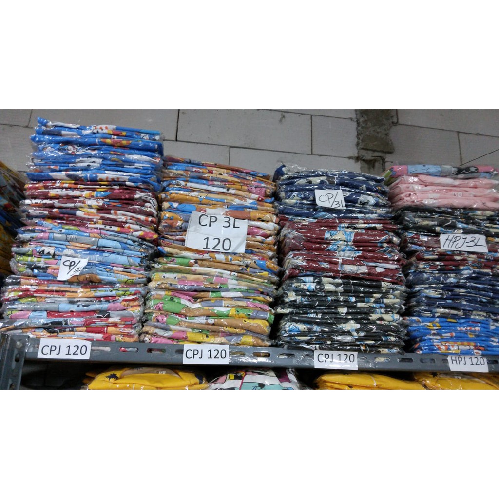 baju tidur jumbo LD 130 wanita dewasa setelan piyama karakter motif cewek perempuan big size