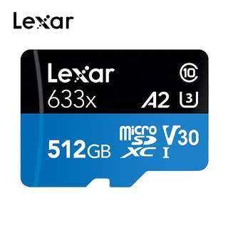 Lexar Kartu Memori Micro sd 64gb 128gb 16 32gb 256gb 512gb 95mb / s 633x Kecepatan Tinggi Untuk Smartphone