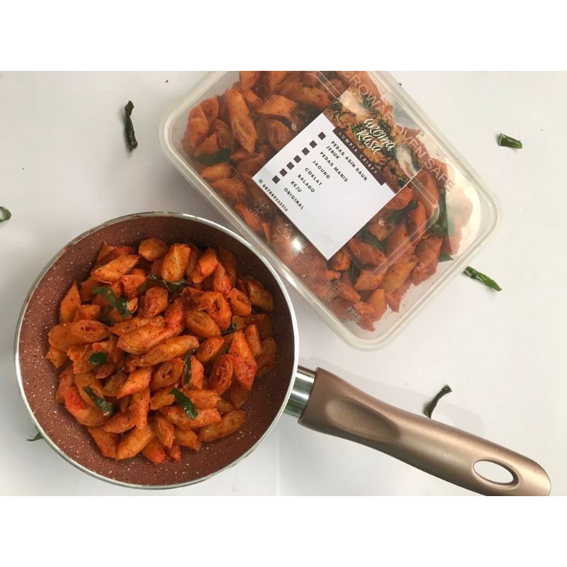 

Lumpia Krispy Pedas Manis Daun Jeruk