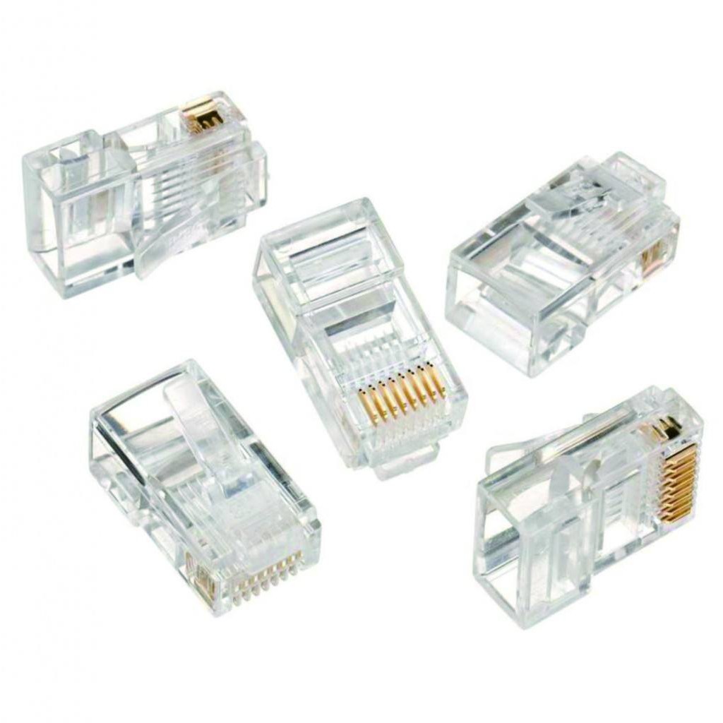 RJ451 | CONNECTOR RJ45 CAT 5 BEST 1 PCS ( TRANSPARANT )