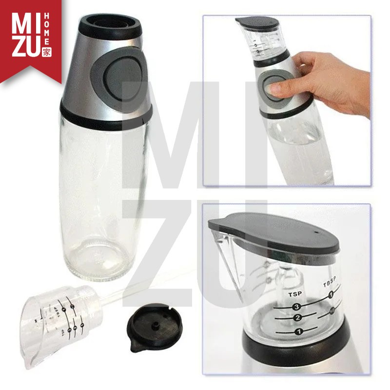 MIZU OLPRESSE 500ML Botol Minyak Goreng Takaran Pompa Vinegar Oil Dispenser-4