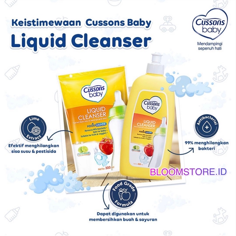 BELI 1 GRATIS 1 Cussons Baby Liquid Cleanser 700ml 450mil 700 450 Botol Free + 300ml 300 ml Refill Pouch Doy Sabun Cuci Pembersih Botol Susu Dot Bayi Bottle Nipple 700+300ml 450+300ml 700ml+300ml 450ml+300ml +300 +300ml Cusson