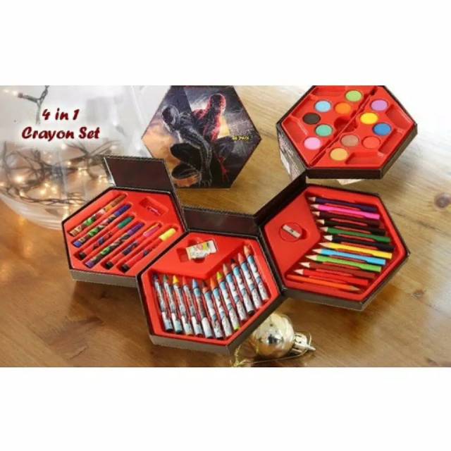 

❤ HAPPYSISTA ❤ KOTAK PENSIL WARNA CRAYON 46 SET ANAK ANAK IMPORT