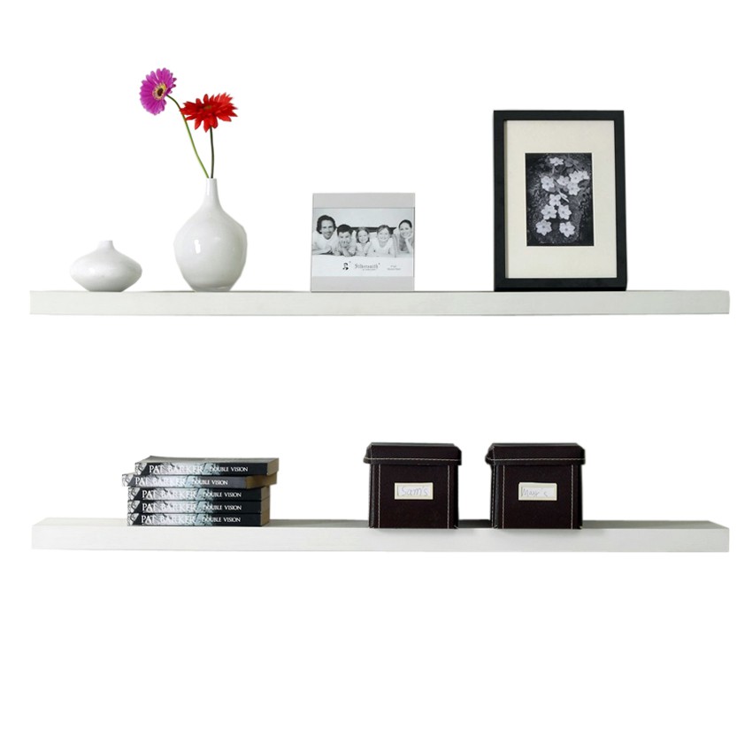 Set 2 Buah 60 x 12 cm Floating Shelves Ambalan  Dekorasi 