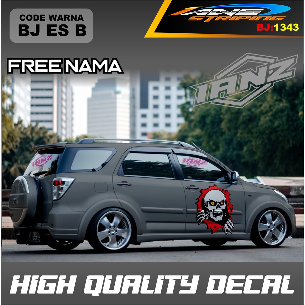 COD STIKER DECAL MOBIL NEW DESAIN TERIOS AVANZA INNOVA XENIA DLL / STIKER DECAL MOBIL UNIVERSAL