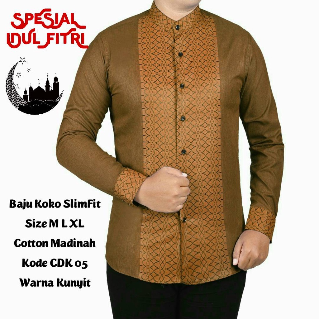 CD 31 HEM KEMEJA KOKO SLIM FIT BAJU KOKO LENGAN PANJANG COLIN DION