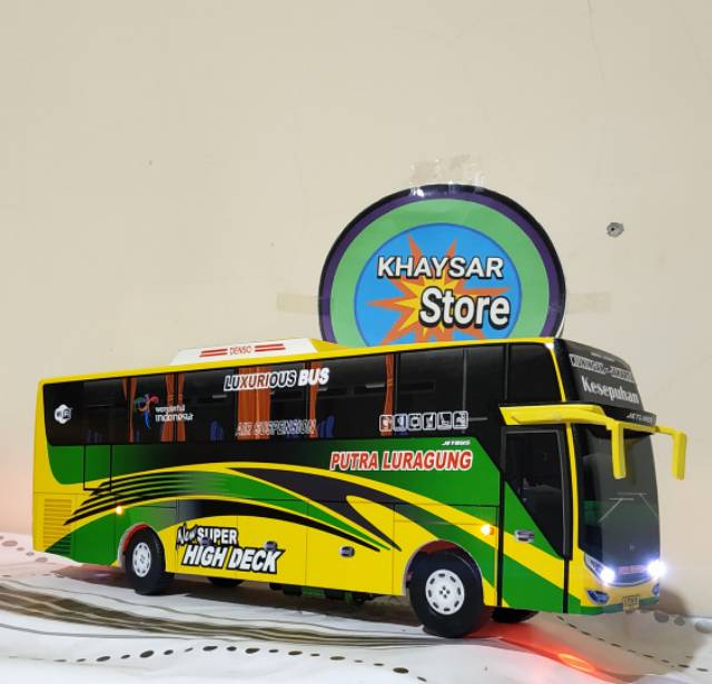 Miniatur Bus bis putra Luranggung shd plus lampu