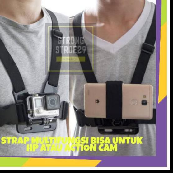 ➧ BODY CHEST STRAP HP CHEST BELT HP STRAP KAMERA HP PEGANGAN KAMERA TALI DADA HP BELT HP ☜