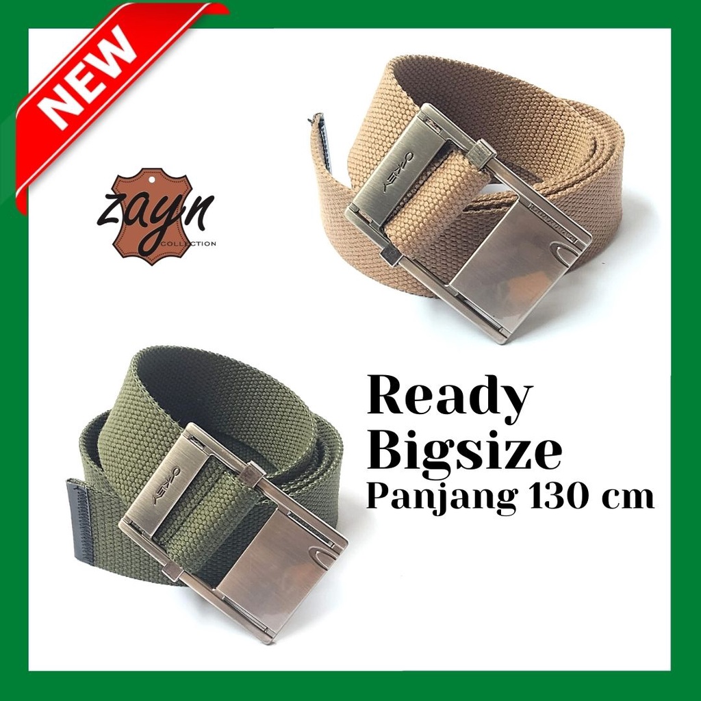 Ikat Pinggang Pria Sabuk Kanvas Buckle Stainless Men Belt Cewek Cowok Gesper Katun Tebal Tactical