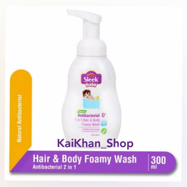 Sleek Baby 2 in 1 Hair and Body Foamy Wash - 250ml / 300ml