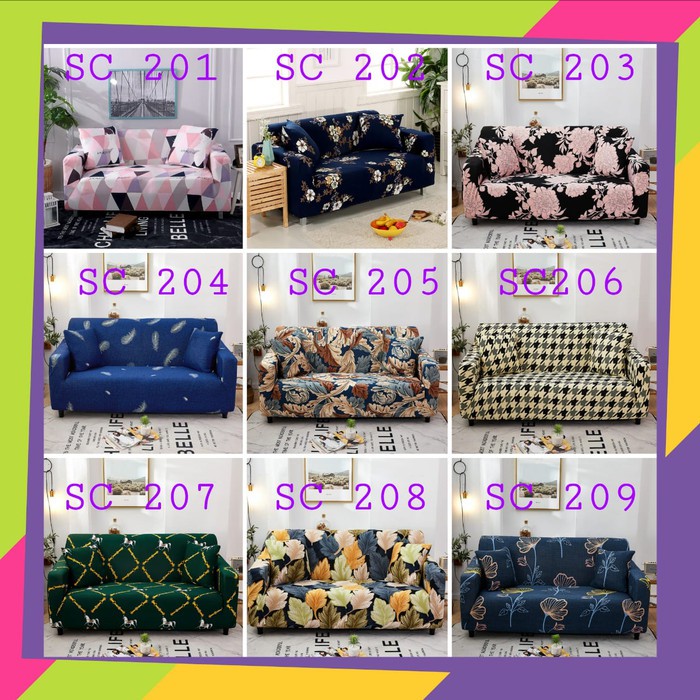 Cover sofa 1seater uk 90-140cm motif SC 201- SC 209