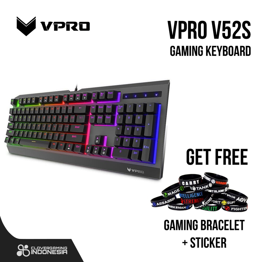 VPro V52S LED Backlit - Gaming Keyboard