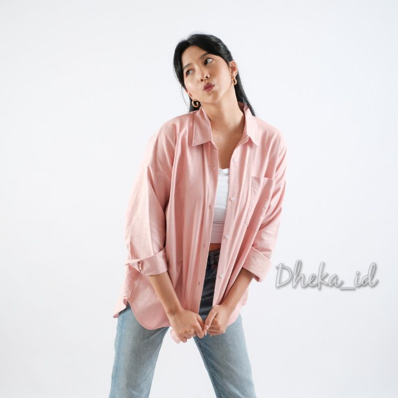 KEMEJA LINEN WANITA OVERSIZE - KALEA SHIRT / OLIVIA SHIRT