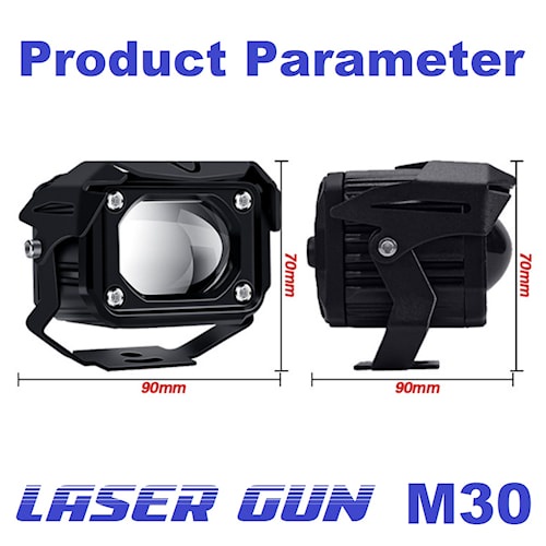 Lampu Tembak Depan Motor Mobil Sorot LED Laser Gun VINYX M30 Lasergun D2 Mobil Motor