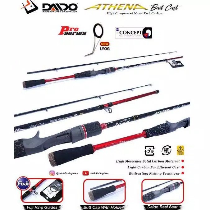 JORAN DAIDO ATHENA BAITCAST PRO SERIES CARBON 180CM