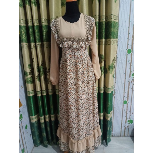 Gamis Ceruty premium kerah korea