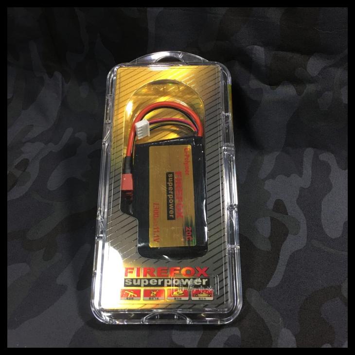 Batere Baterai Airsoft Battery Firefox Lipo 1300 Mah 20C Mini Kotak Kode 675
