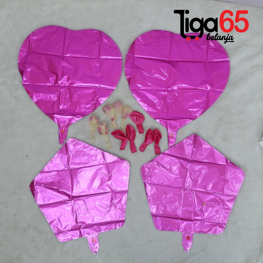 365 BALON ULTAH 1500-16 #41102 Balon Helium Balon Bentuk Bintang dan Love