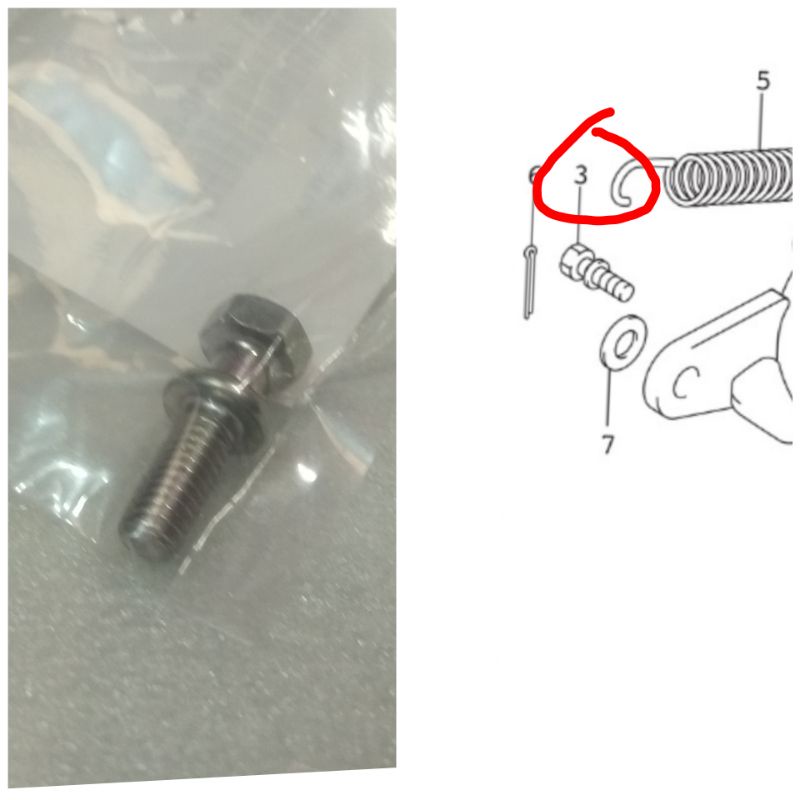 HOOK STAND CENTER BAUT PENAHAN PER STANDAR TENGAH SUZUKI SPIN SKYDRIVE SKYWAVE NEX LET'S ADDRESS NEX