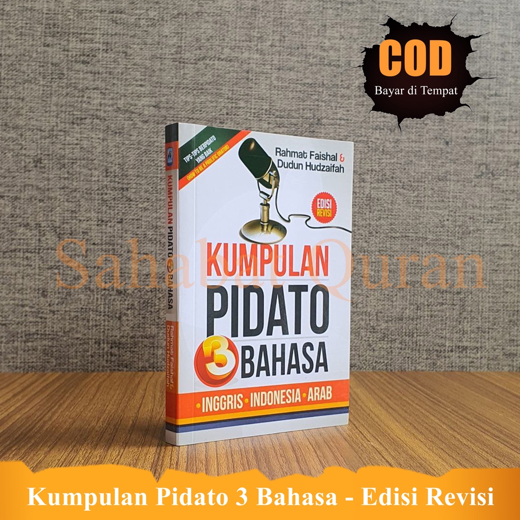 Buku Kumpulan Pidato 3 Bahasa Inggris Indonesia Arab Edisi Revisi Rahmat Faisal Disertai Tips Berpid