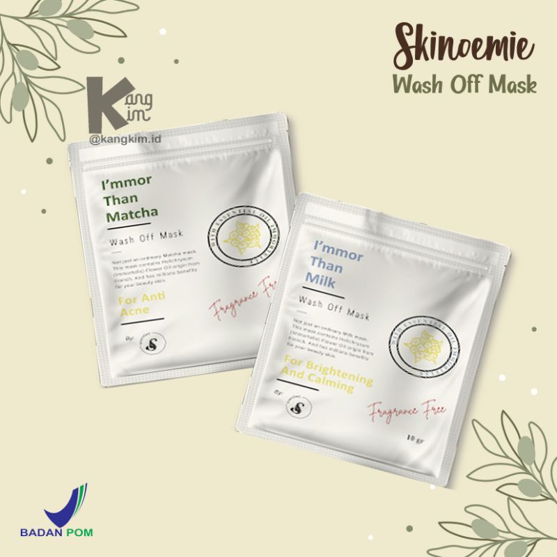 [BPOM] Skinoemie Masker Wash Off Mask bunga immortelle ((FREE GIFT))