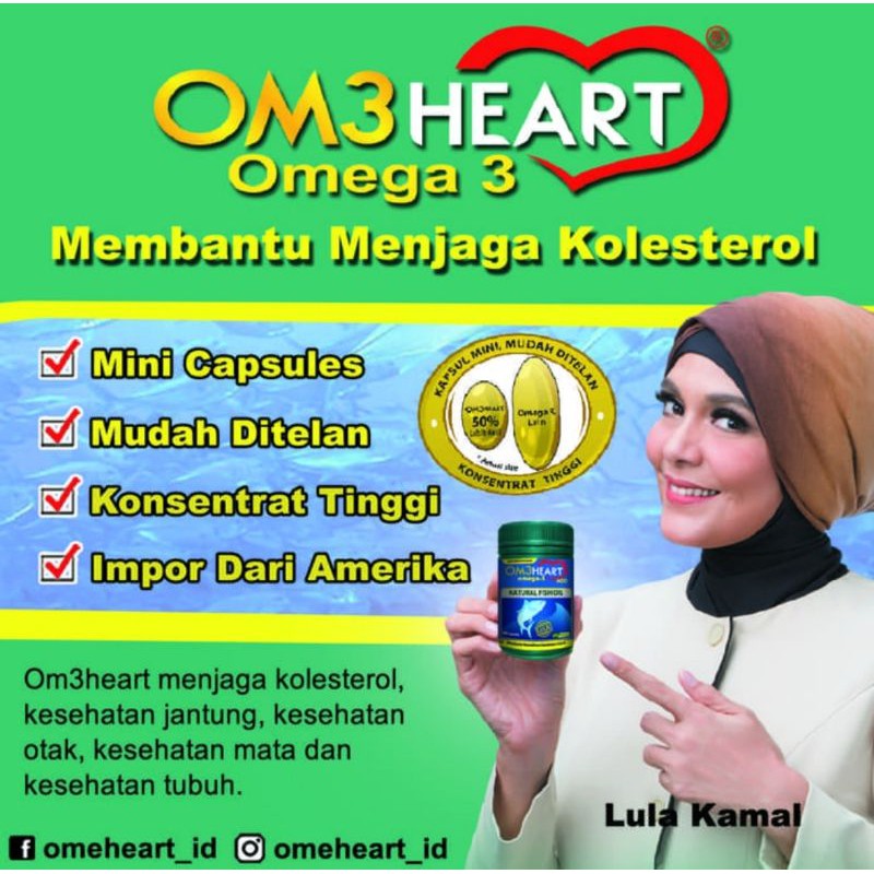 Om3Heart Omega-3 (Natural Fish Oil) isi 60 Kapsul