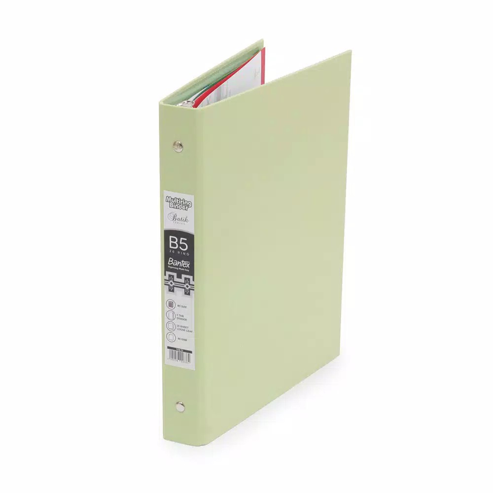 

NEW - Bantex B5 Multiring Binder Batik Series - Green
