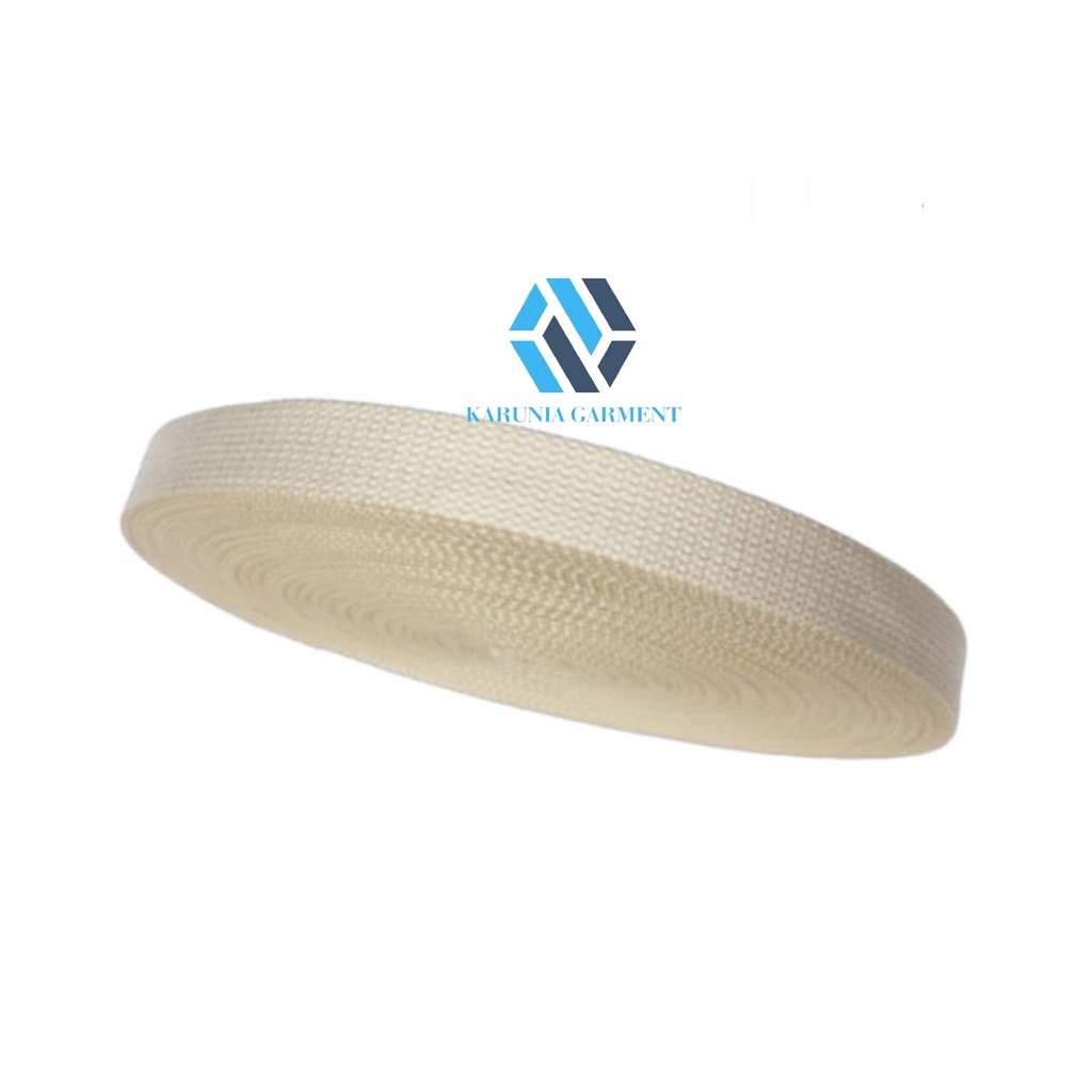 TALI WEBBING TAS LEBAR 2.5  CM BISBAN KATUN MIX BENANG POLY KANVAS SLINGBAG PER ROLL 27 METER