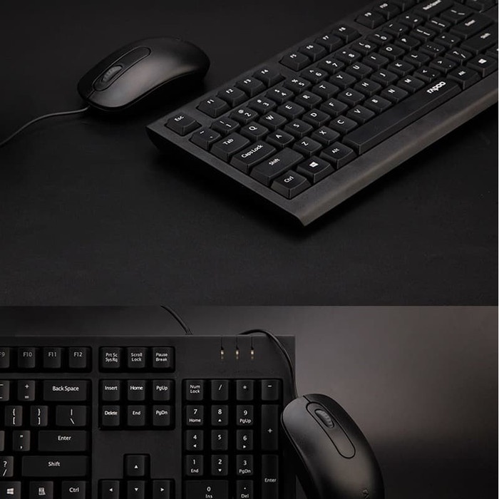 Rapoo X120 Pro Combo Keyboard &amp; Mouse Original Garansi Resmi