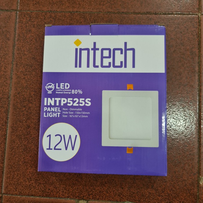 Lampu Panel/ Downlight LED Merk In-Tech 12Watt Type INTP525S