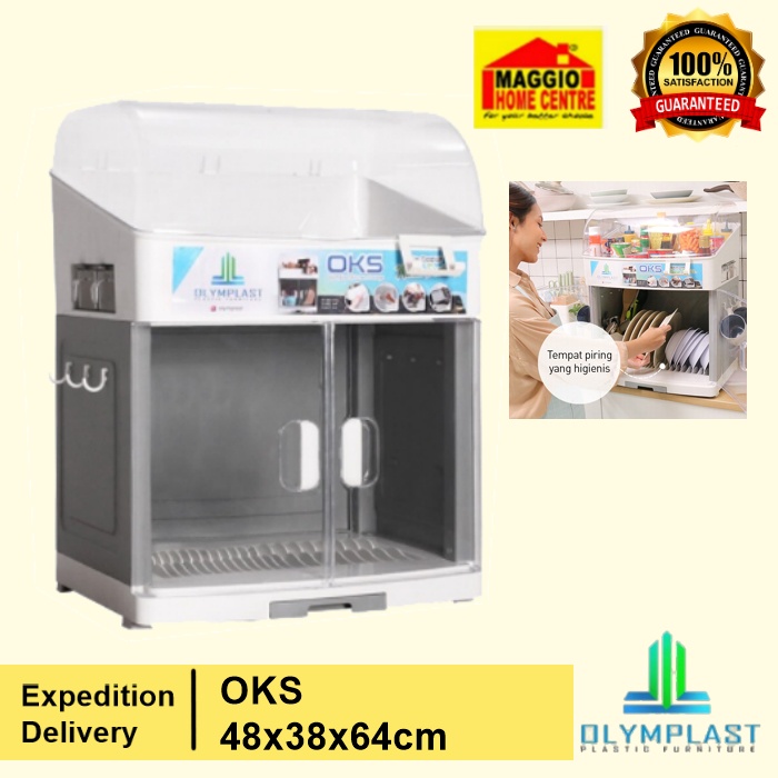 RAK PIRING PLASTIK - RAK MULTIFUNGSI - LEMARI PIRING PLASTIK - OKS - OLYMPLAST