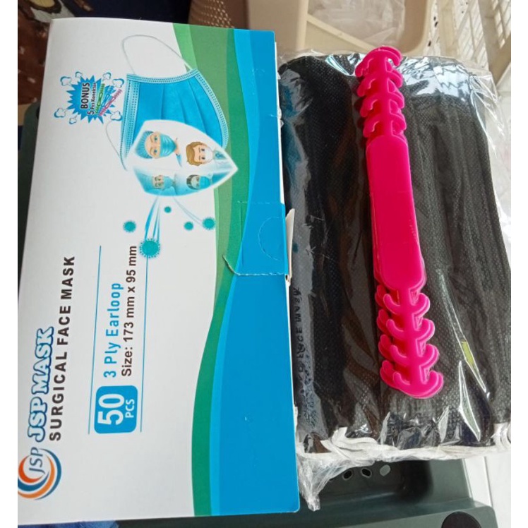 MASKER CANTOL DEWASA JSP WARNA HITAM ISI 50